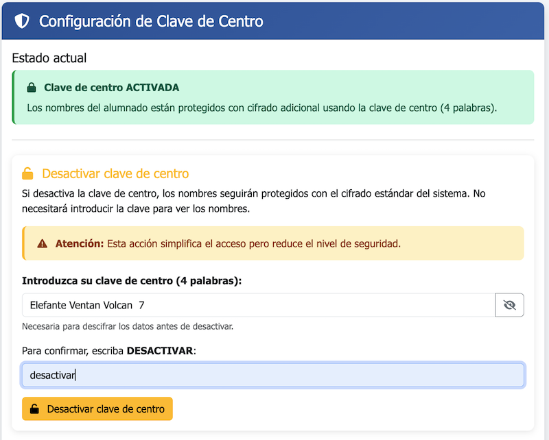 Botón Clave de cifrado