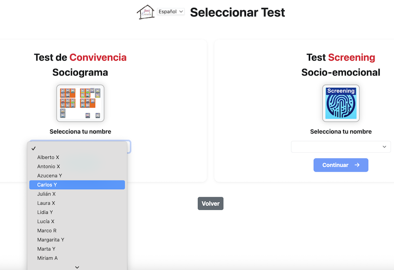 Selección cuestionario